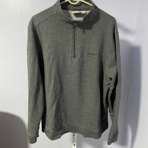 Men’s Size Large Gray Field and Stream Long Sleeve Pullover With Zipper